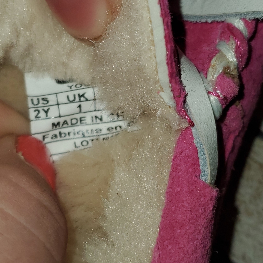 🎄Pink girls lamo slippers - Picture 3 of 4